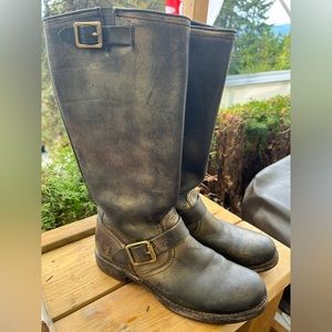 Frye black (with metallic gold wash)boots